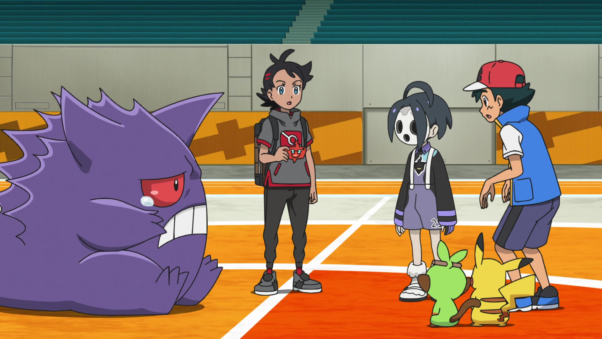 Episodio 92 Viajes Pokémon Gengar de Ash no puede usar Gigamax, solo Dinamax