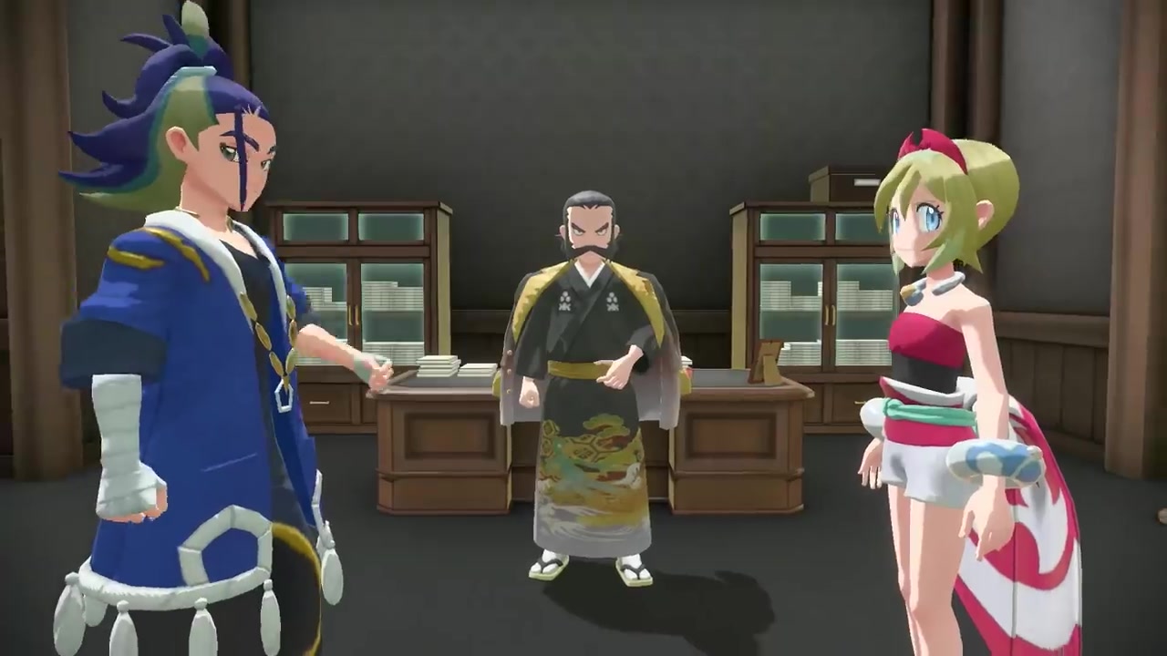 Evoluciones de los iniciales de Hisui (tráiler) el General Sorbus, Adamas y Nákara