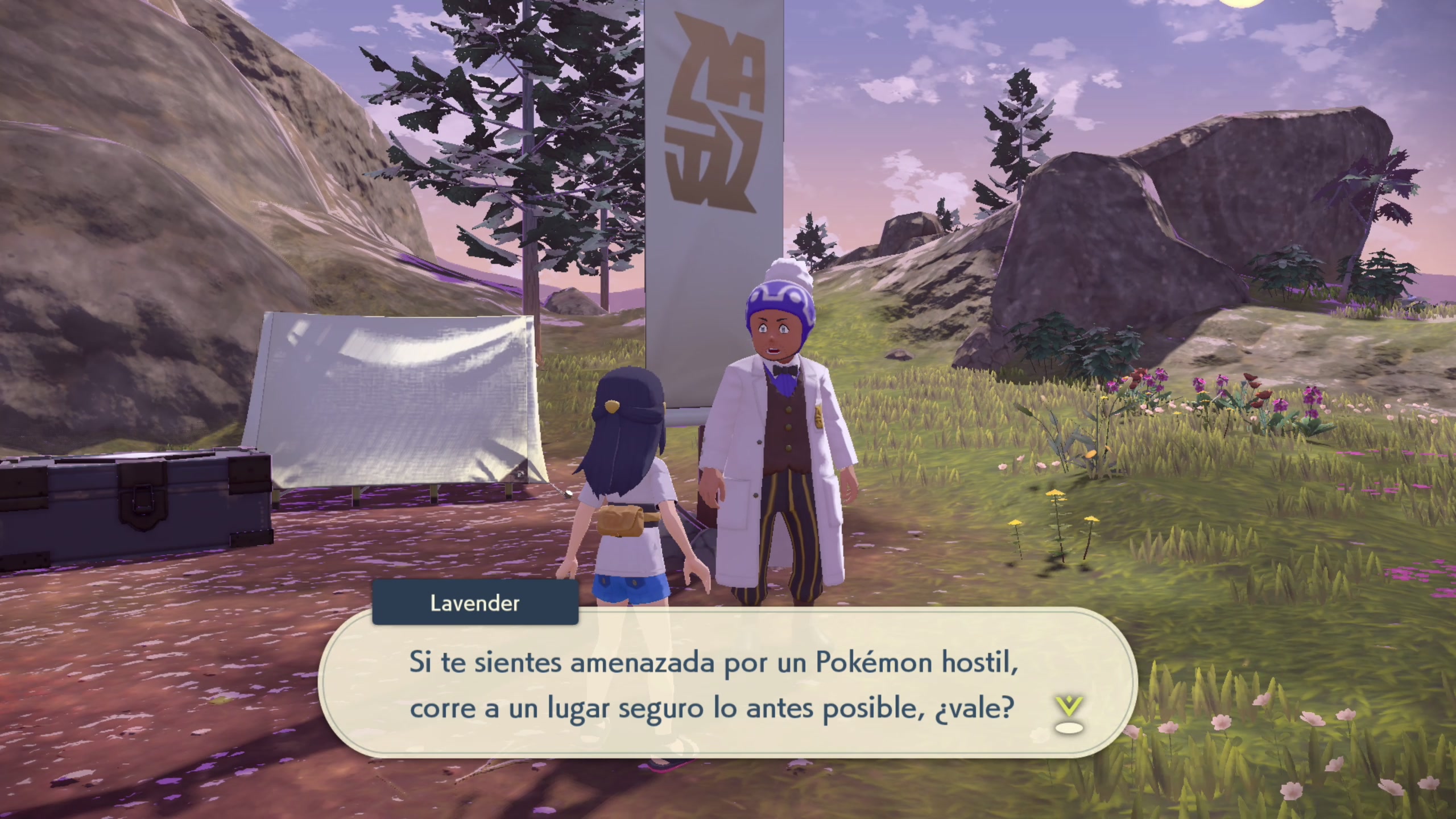 División de investigación un consejo del Profesor Lavender para que te cuides de los Pokémon salvajes