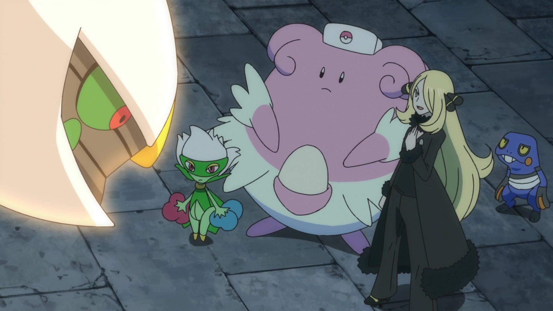 Episodio 4 Dios Arceus Cintia agradece a Arceus