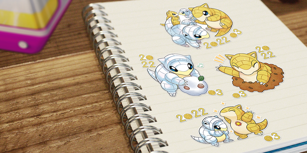 Pokémon GO: Sandshrew en el Día de la Comunidad! Pegatinas
