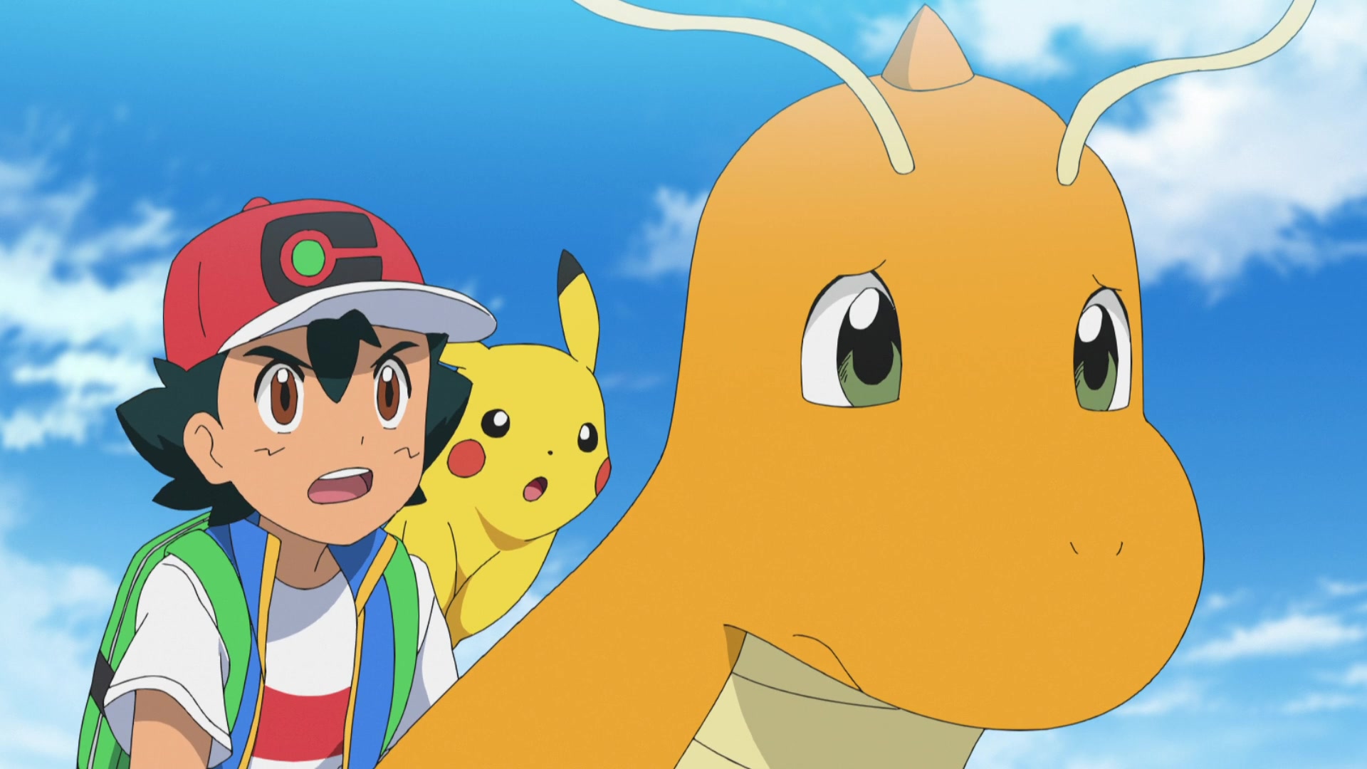 Episodio 93 Viajes Pokémon Ash, Pikachu y Dragonite