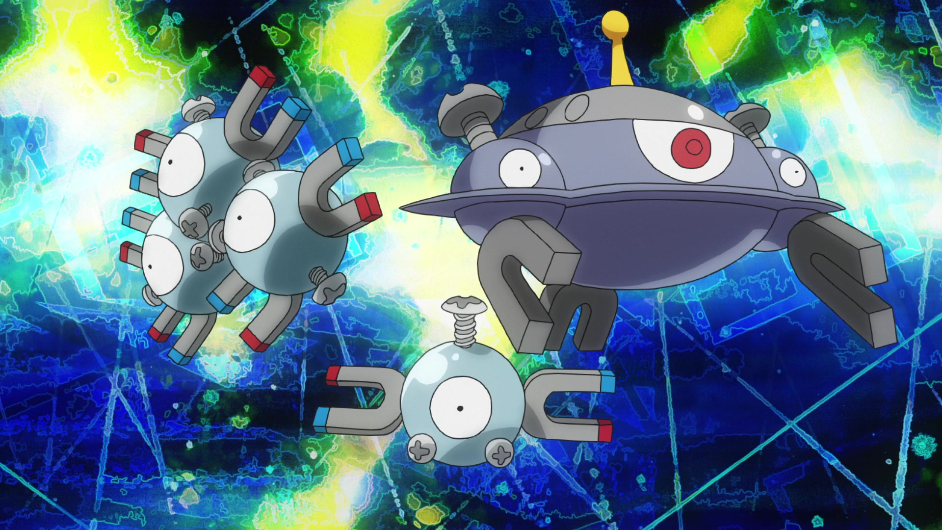 Episodio 93 Viajes Pokémon Magnemite, Magneton y Magnezone