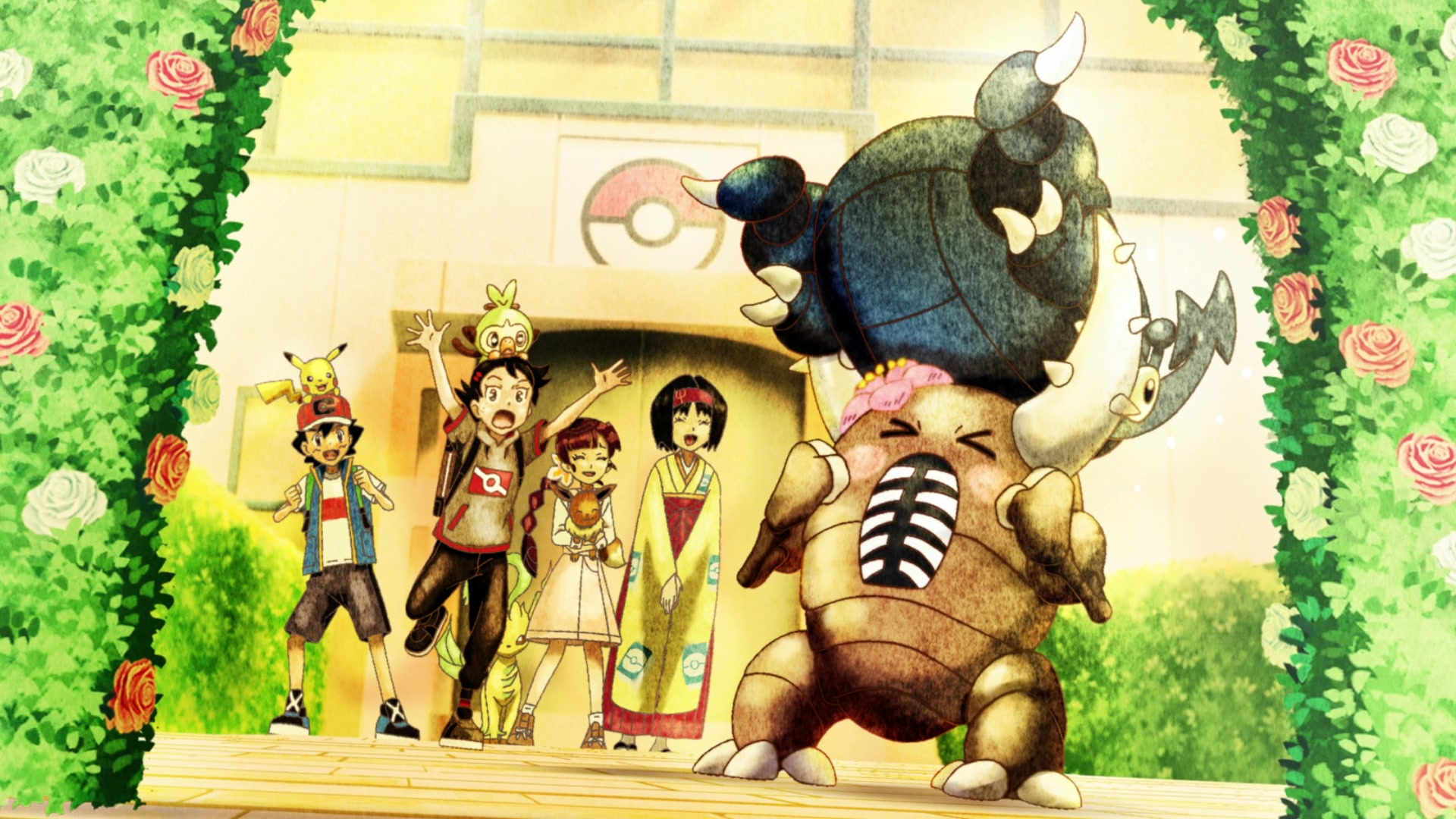 Episodio 94 Viajes Pokémon Pinsir demuestra su amor a Heracross