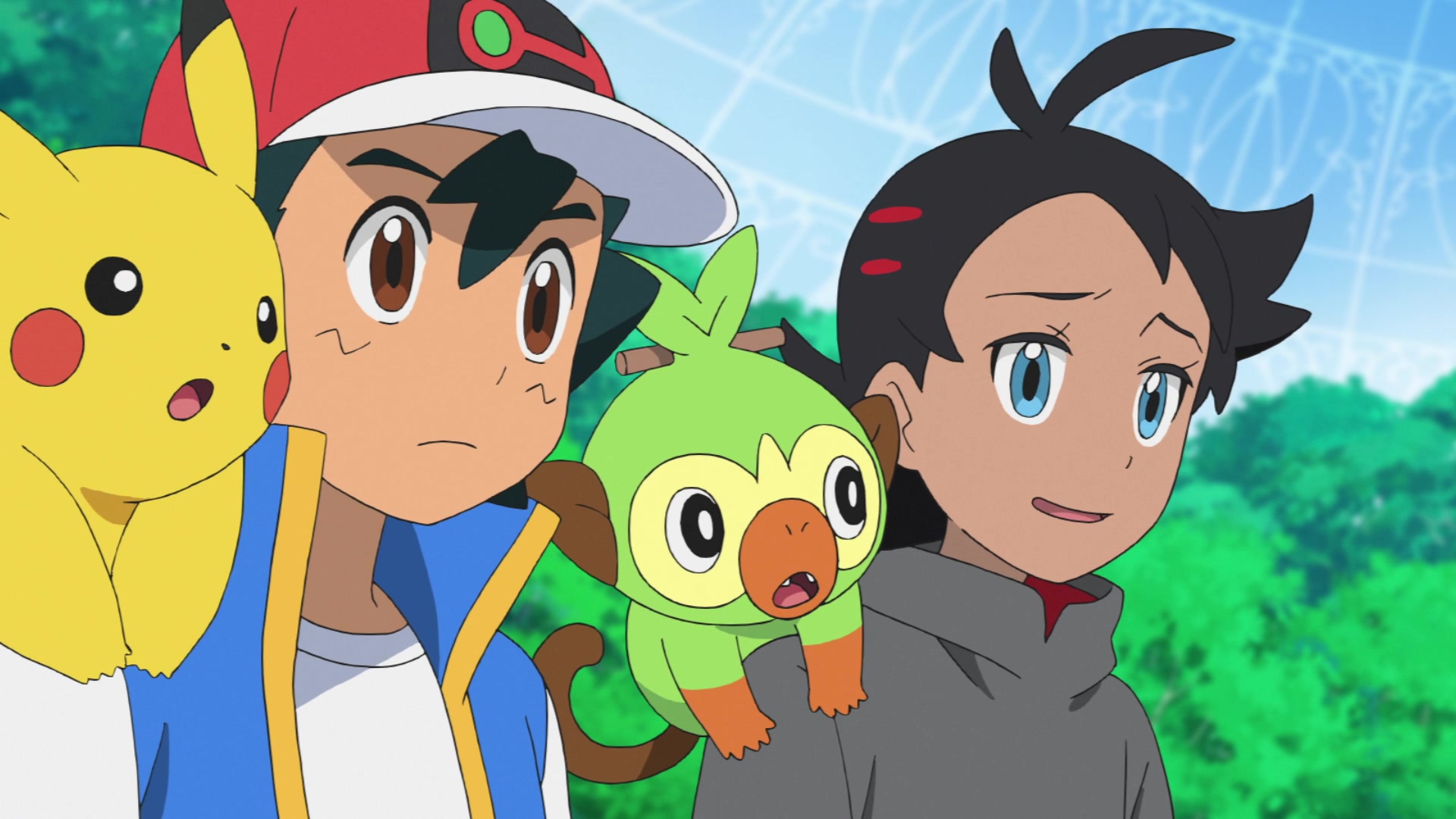 Episodio 94 Viajes Pokémon Ash, Pikachu, Goh y Grookey