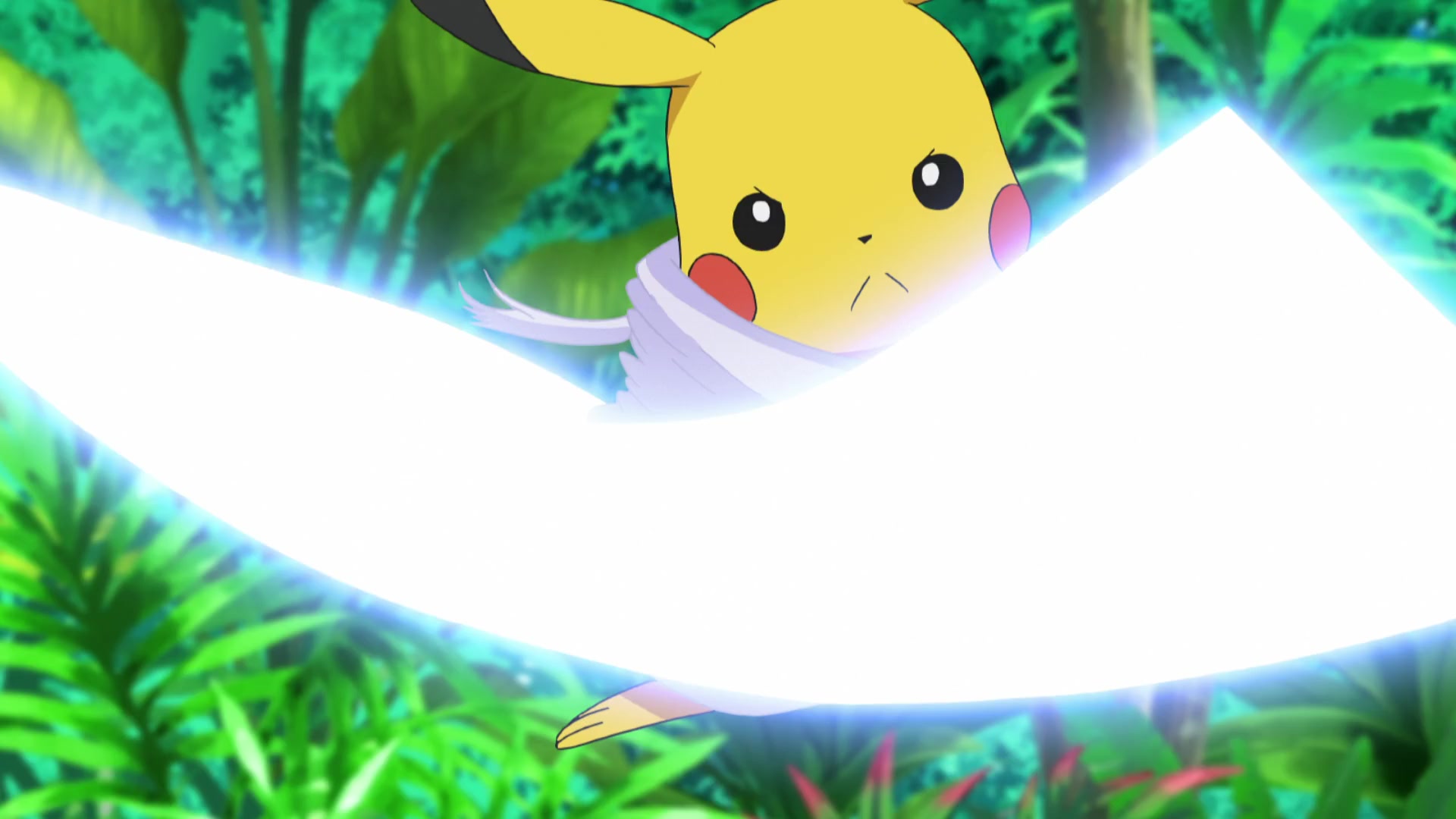 Episodio 94 Viajes Pokémon Pikachu usa Cola Férrea para liberarse del Disparo Demora