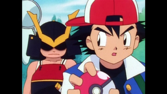 TV Pokémon: Combates de la misma especie Ash y Samurái
