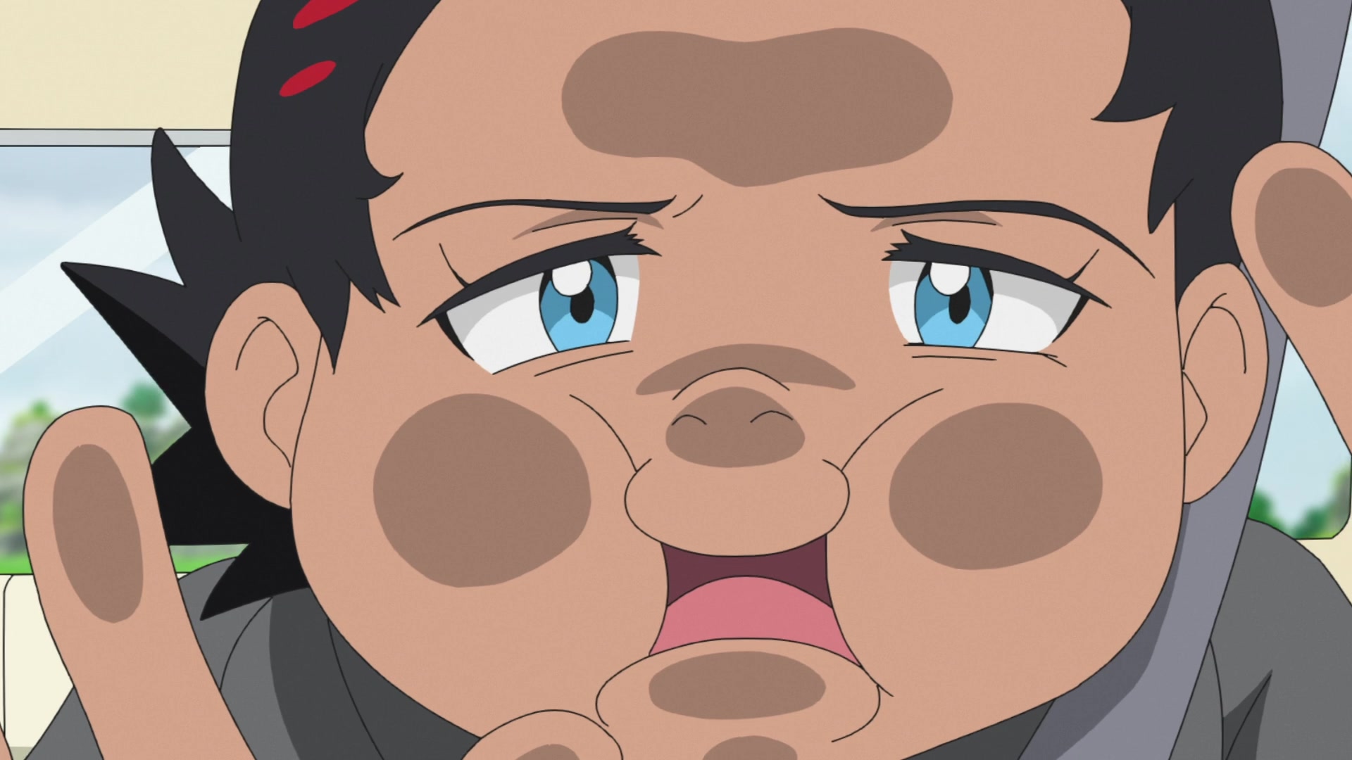 Episodio 100 Viajes Pokémon Goh en el coche de Sonia