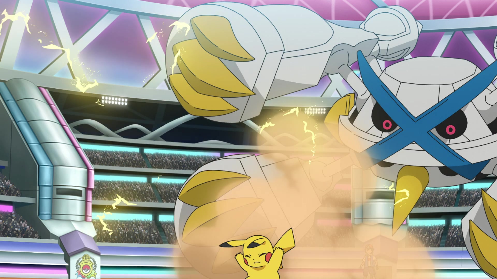 Episodio 118 Viajes Pokémon Mega-Metagross de Máximo contra el Pikachu de Ash