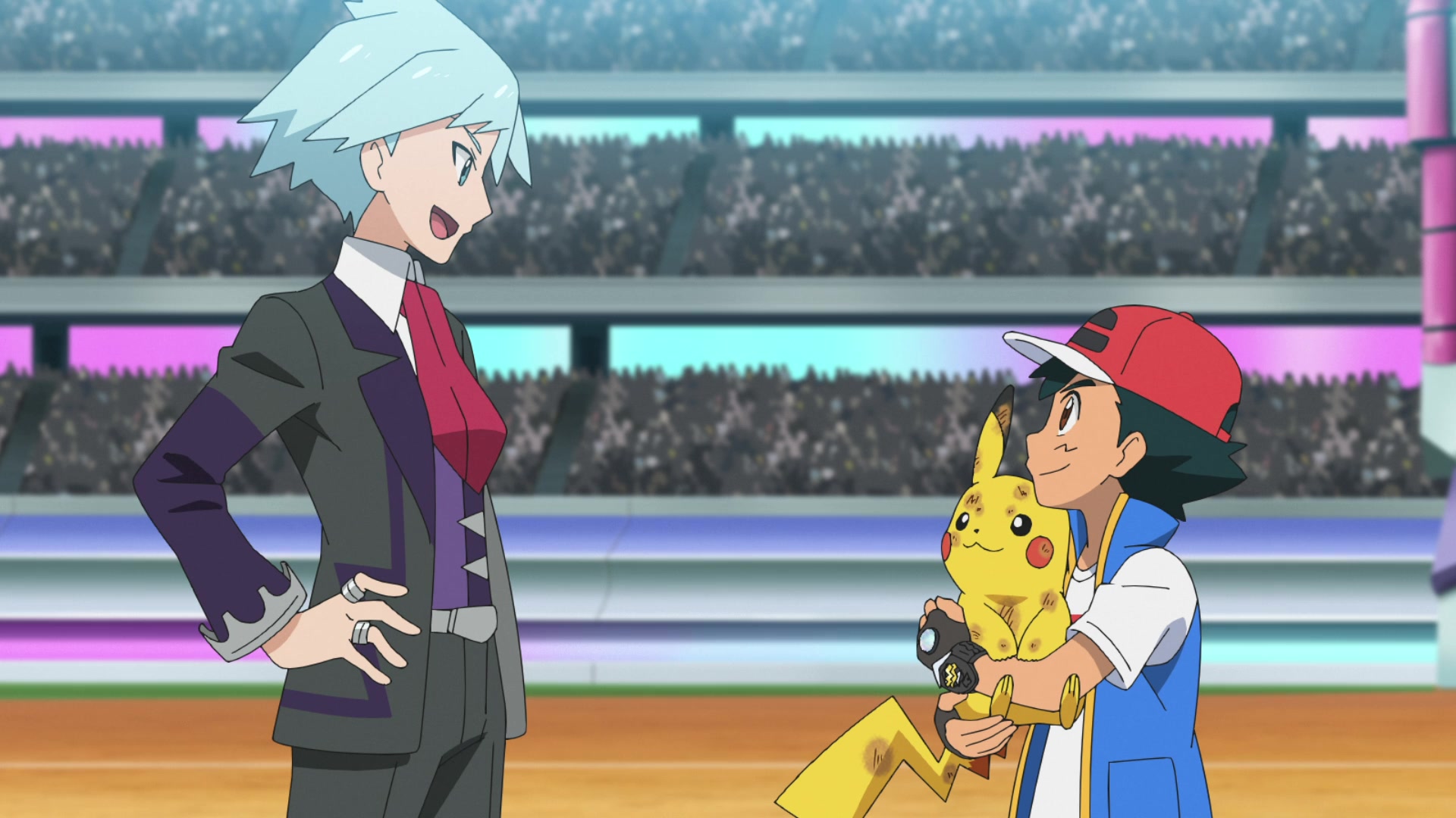 Episodio 118 Viajes Pokémon (resumen) Máximo felicita a Ash
