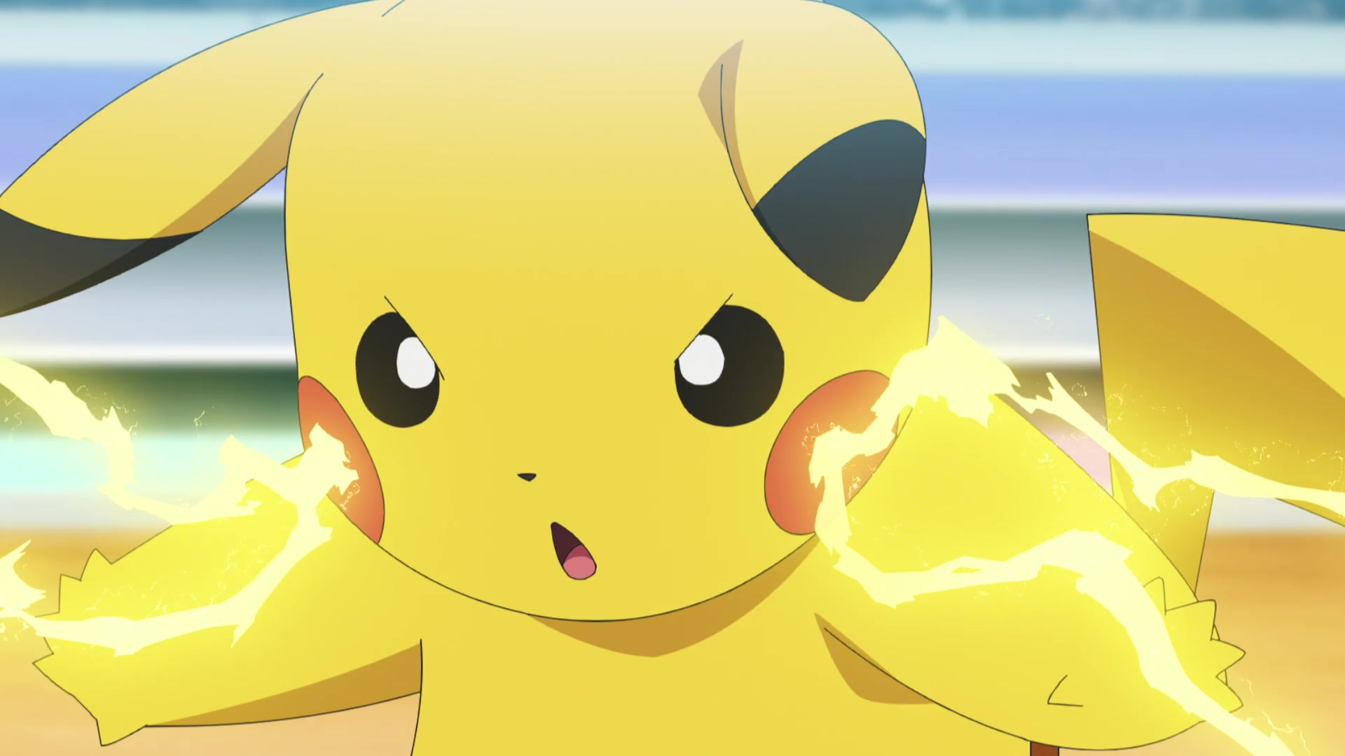 Episodio 118 Viajes Pokémon (resumen) Pikachu de Ash usa Rayo
