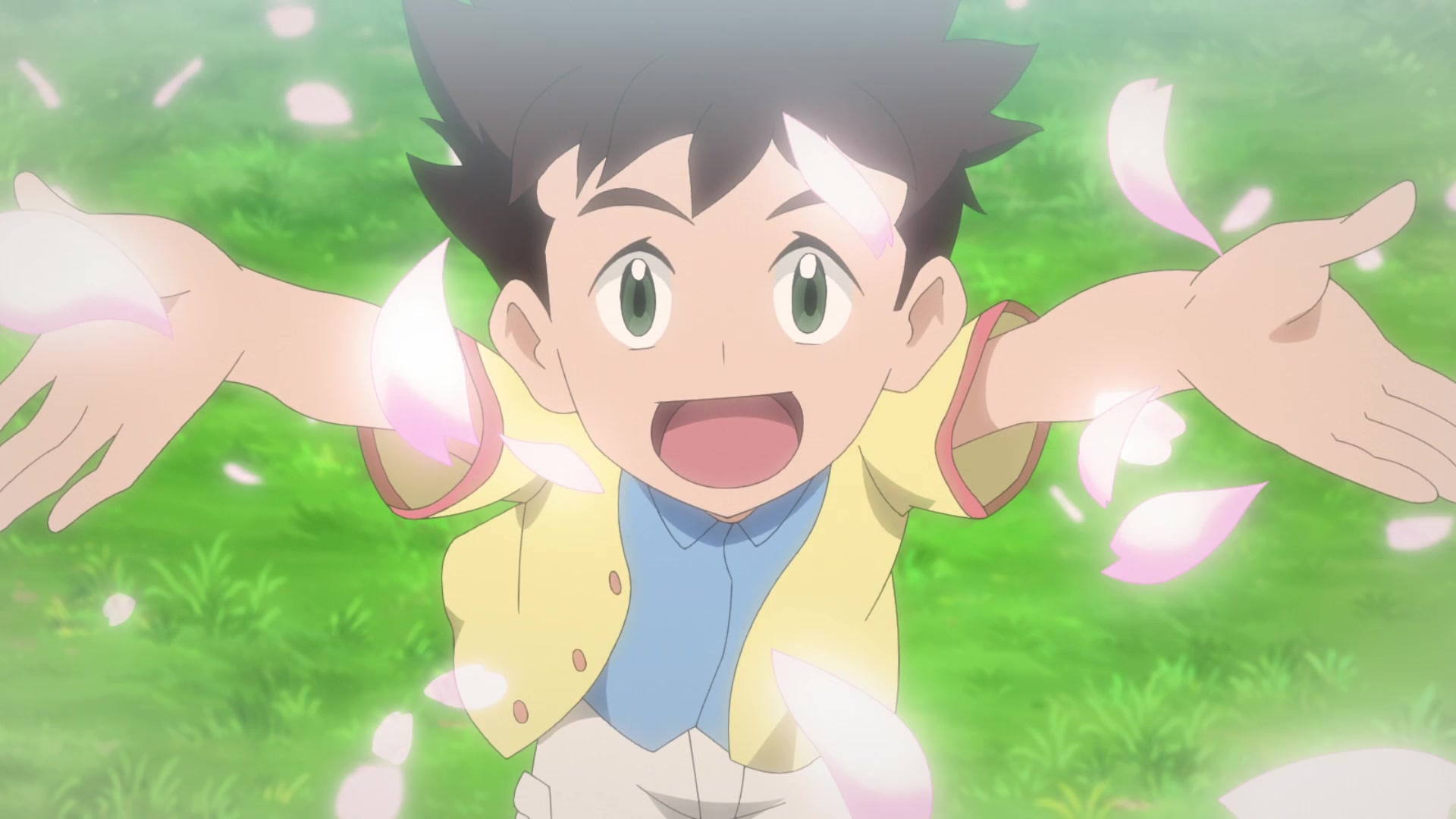 Episodio 120 Viajes Pokémon (resumen) Tormenta Floral de flores de cerezo